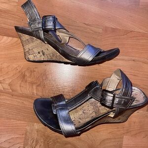 Montego Bay Club Metallic Wedge Sandals